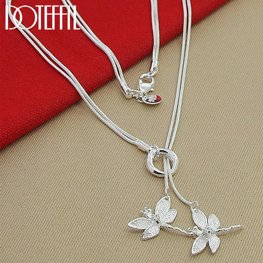 925 Silver Dragonfly Necklace