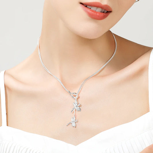 925 Silver Dragonfly Necklace