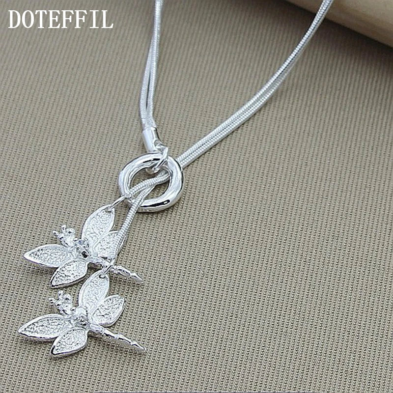 925 Silver Dragonfly Necklace