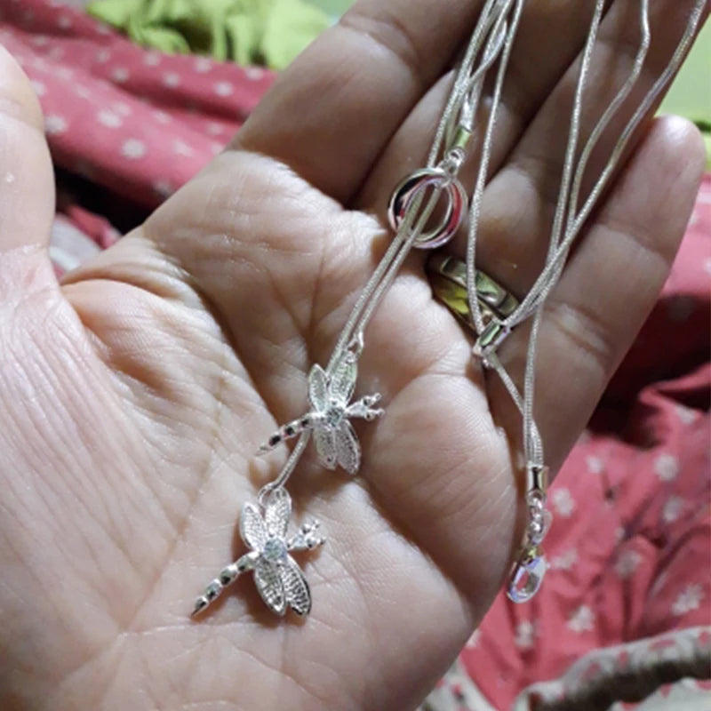 925 Silver Dragonfly Necklace