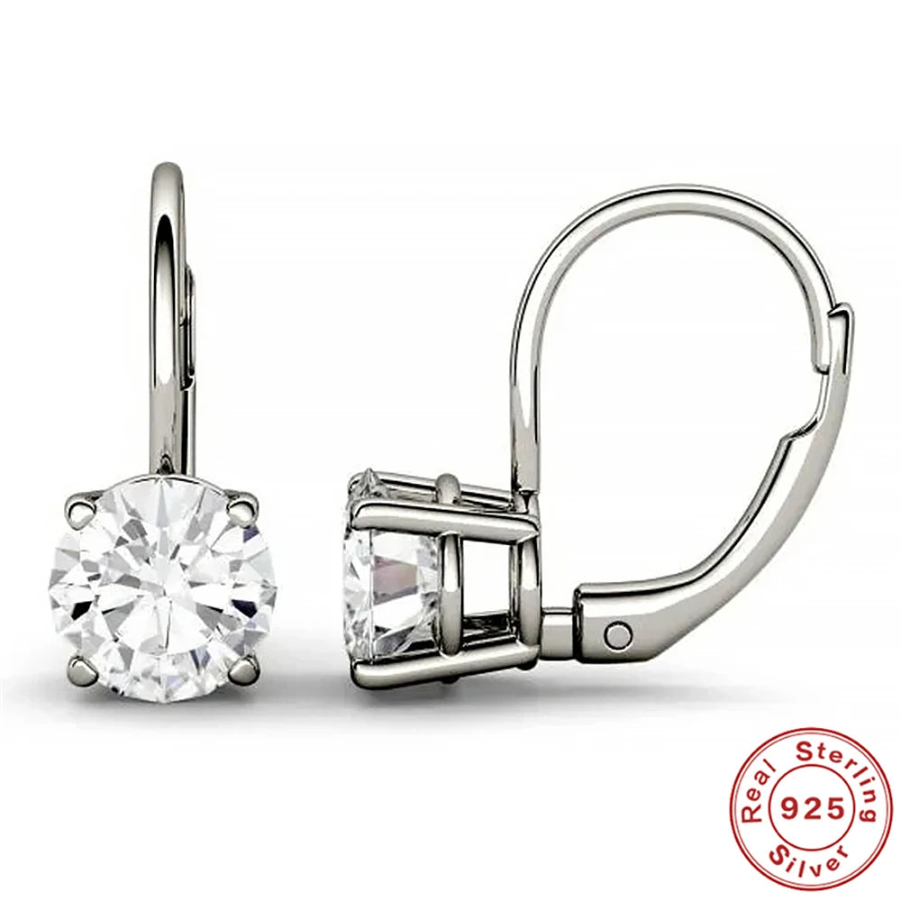 925 Silver Moissanite Stud Earrings