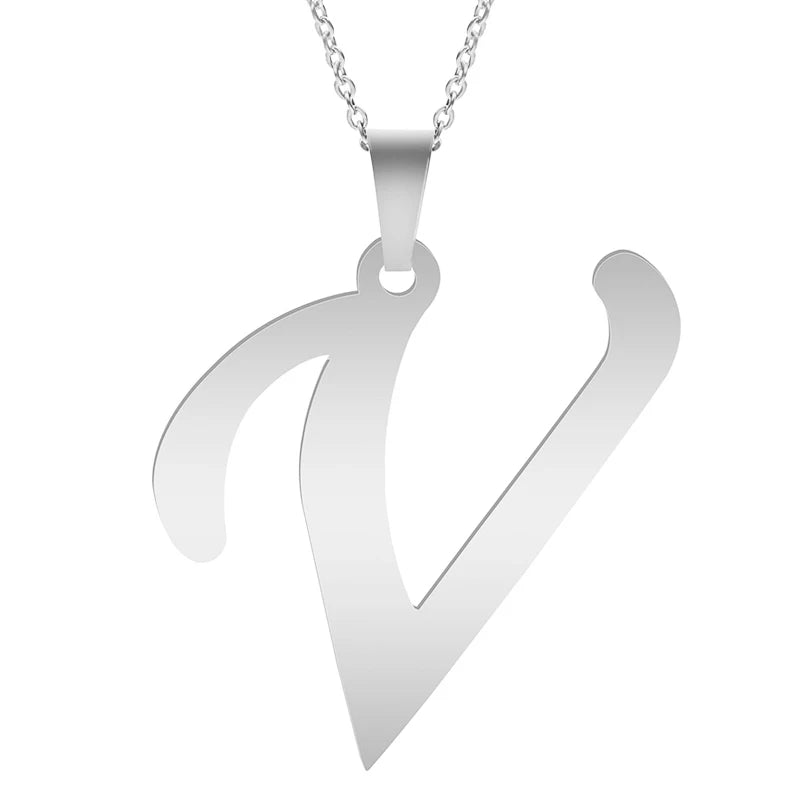 A-Z Stainless Steel Letter Necklace