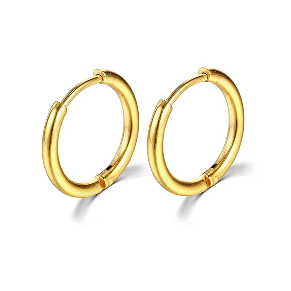 2022 New Simple Stainless Steel Small Hoop Earrings for Women Men Cartilage Ear Piercing Jewelry Pendientes Hombre Mujer