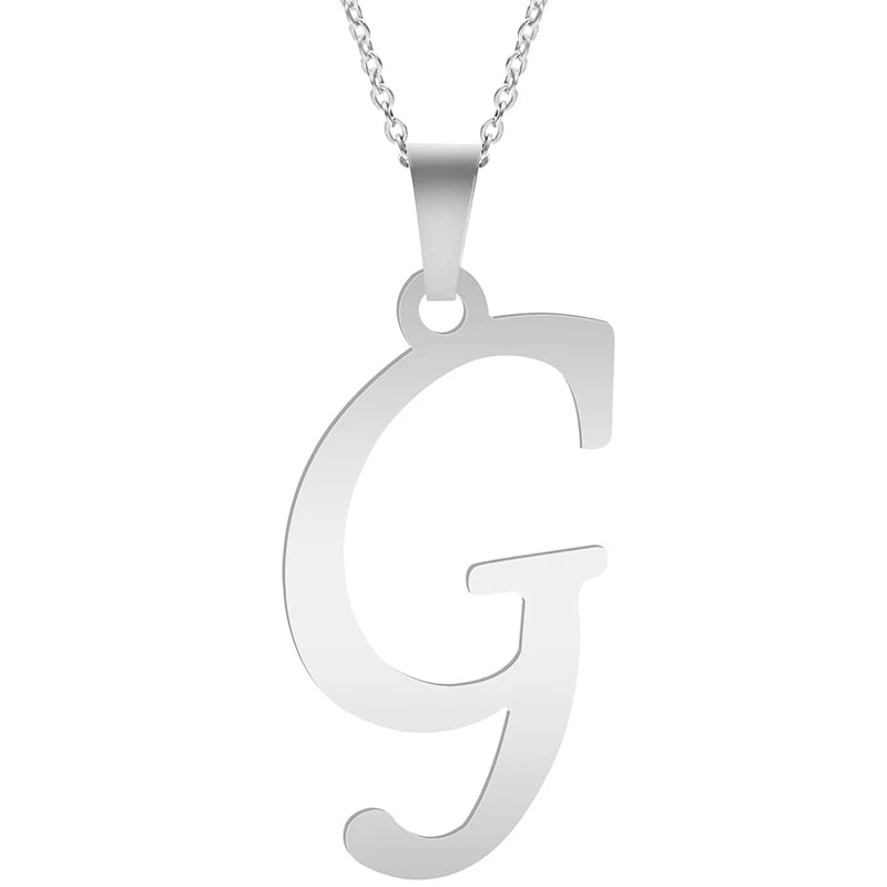 A-Z Stainless Steel Letter Necklace