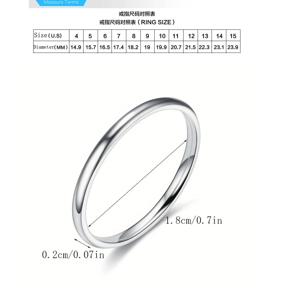 2mm Stainless Steel Thin Ring