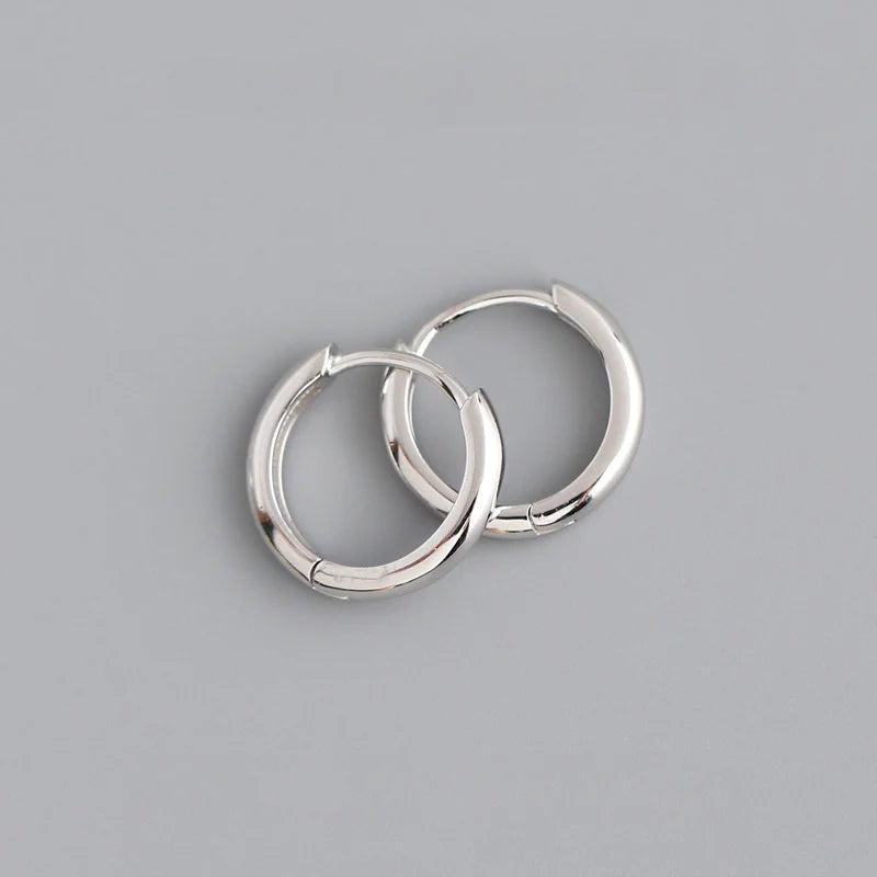 925 Sterling Silver Geometry Hoop Earrings for Women Fashion Silver Jewelry Gifts Trendy