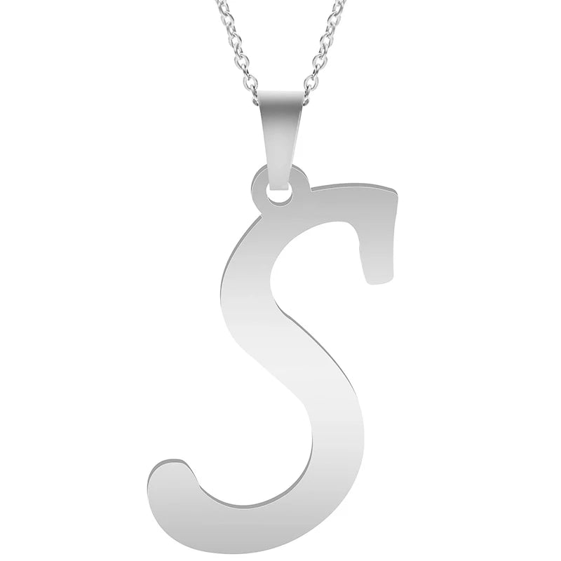 A-Z Stainless Steel Letter Necklace