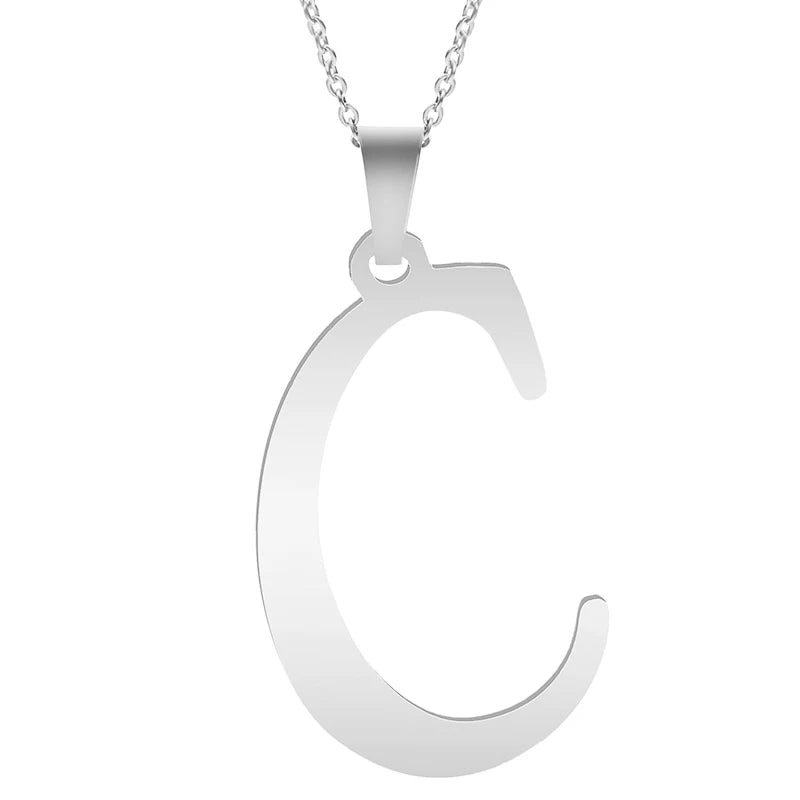 A-Z Stainless Steel Letter Necklace