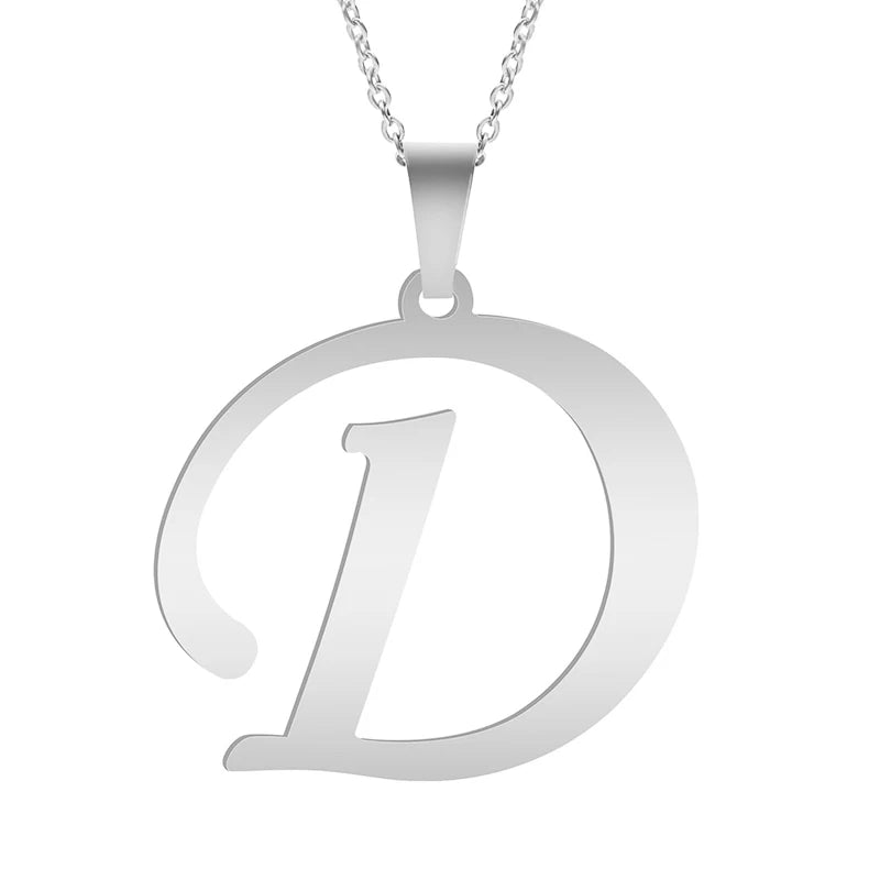 A-Z Stainless Steel Letter Necklace