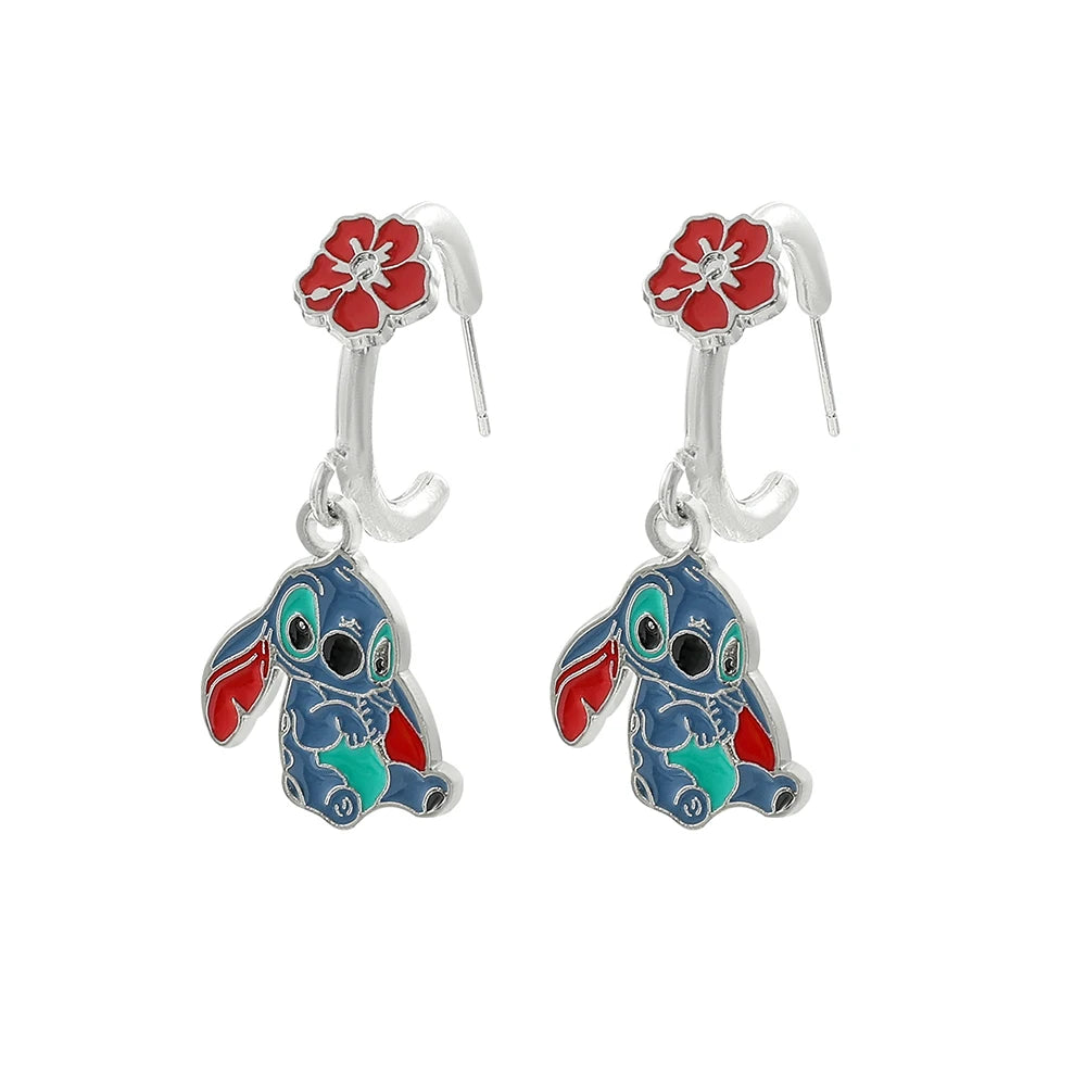 Stitch Flower Stud Earrings