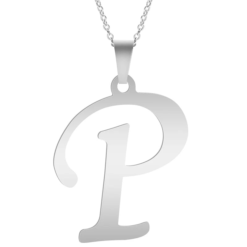 A-Z Stainless Steel Letter Necklace