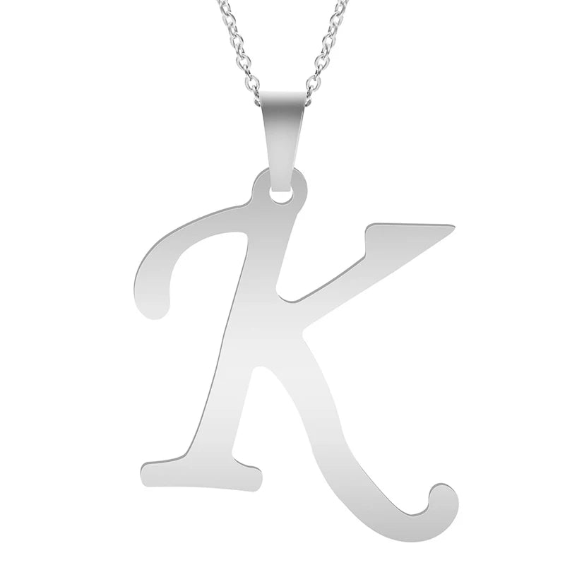 A-Z Stainless Steel Letter Necklace