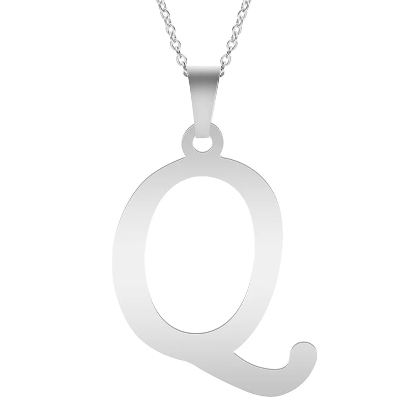 A-Z Stainless Steel Letter Necklace