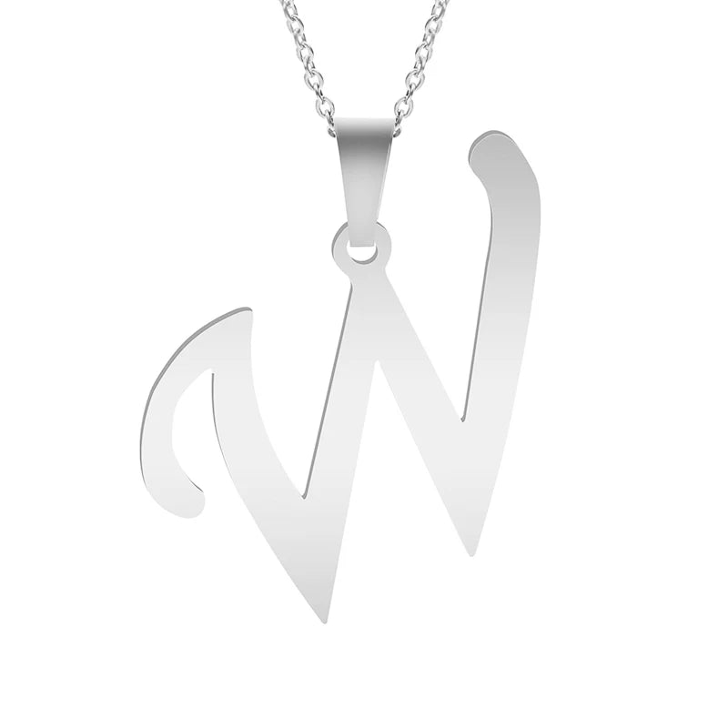 A-Z Stainless Steel Letter Necklace