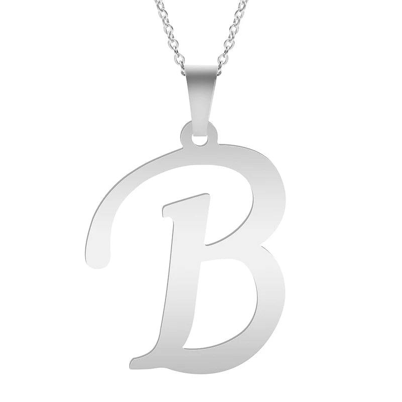 A-Z Stainless Steel Letter Necklace