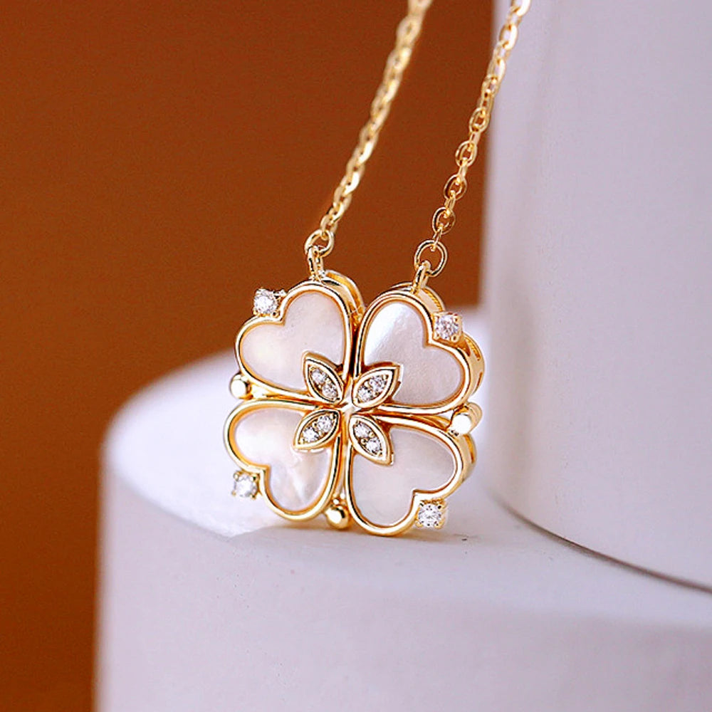 Heart Clover Magnetic Necklace