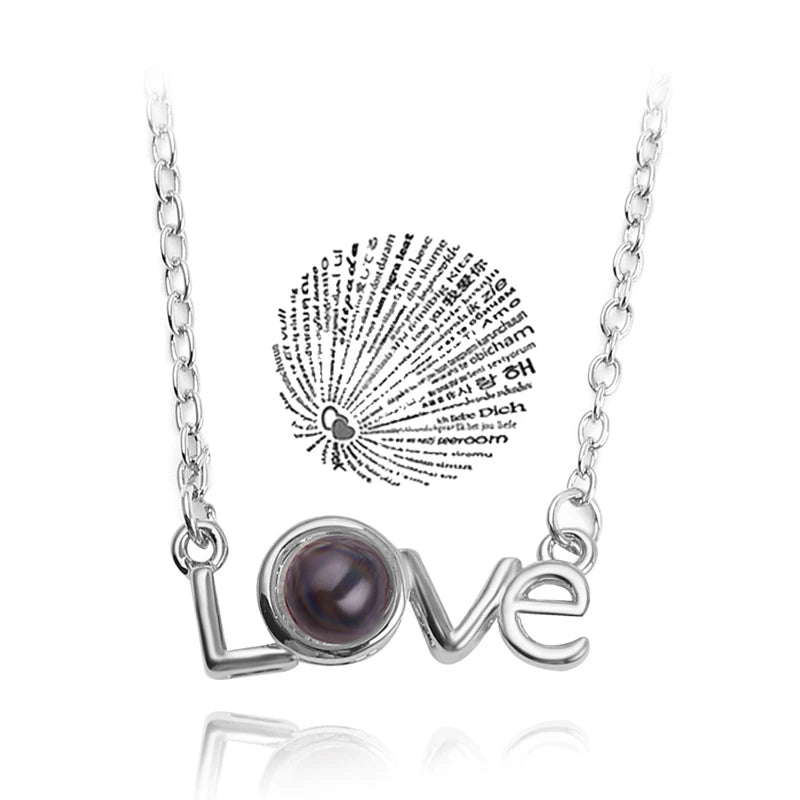 I Love You Projection Necklace