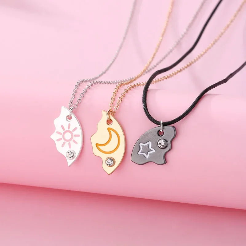 Sun Moon Star Necklace (3Pcs Set)