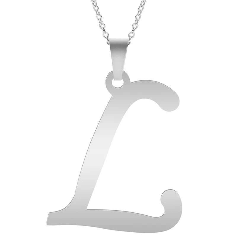 A-Z Stainless Steel Letter Necklace