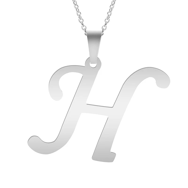 A-Z Stainless Steel Letter Necklace