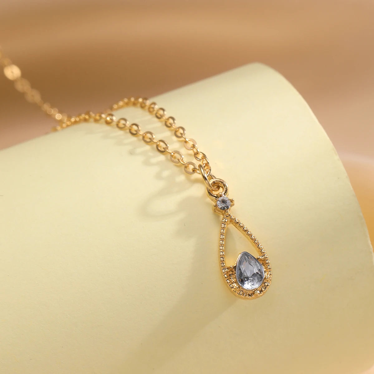 Zircon Water Drop Clavicle Necklace