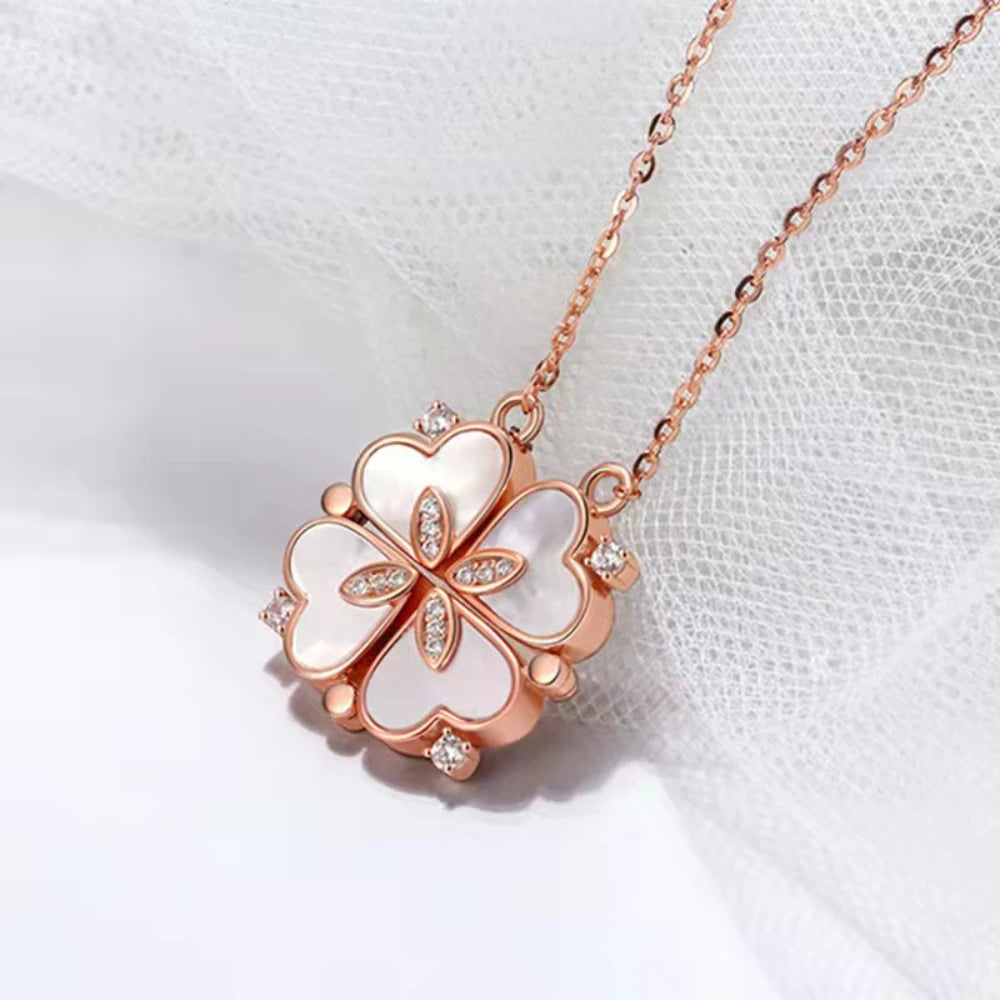 Heart Clover Magnetic Necklace