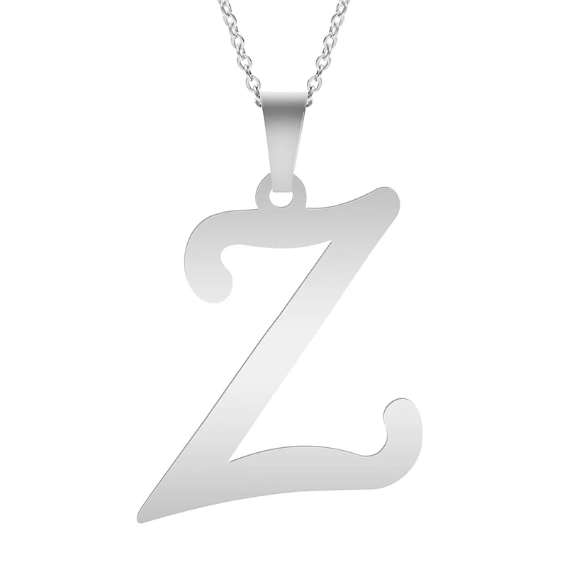 A-Z Stainless Steel Letter Necklace