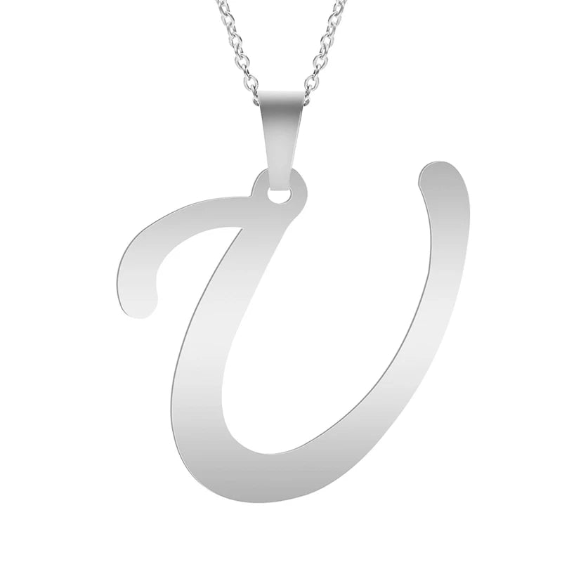 A-Z Stainless Steel Letter Necklace