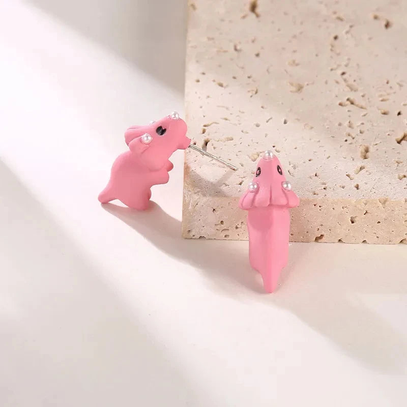 New Fashion Handmade Cartoon 3D Polymer Clay Animal Earrings Women Cute Cat Stud Earring Ear Stud Jewelry Girls