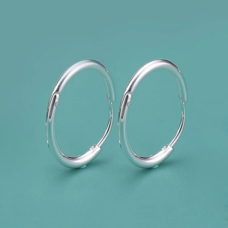 1 pair Women/Man Stainless Steel Small Hoops Earring Piercing Ear Cartilage Tragus Simple Thin Circle Anti-allergic Ear Buckle