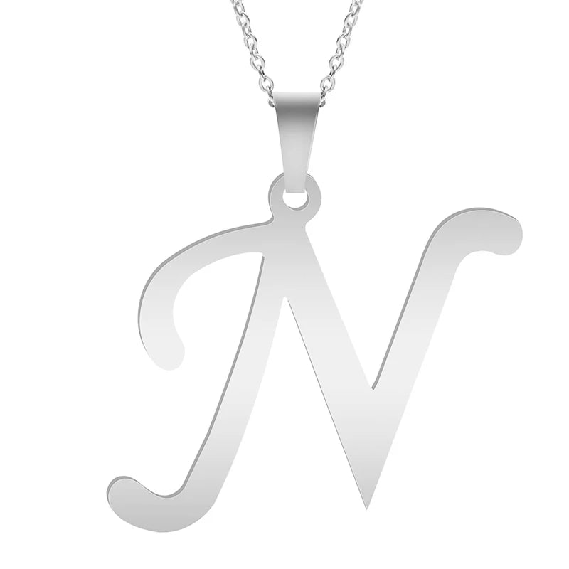 A-Z Stainless Steel Letter Necklace