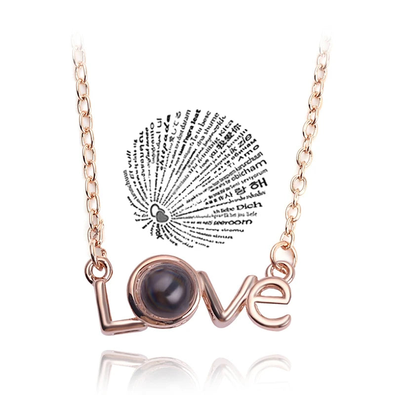 I Love You Projection Necklace