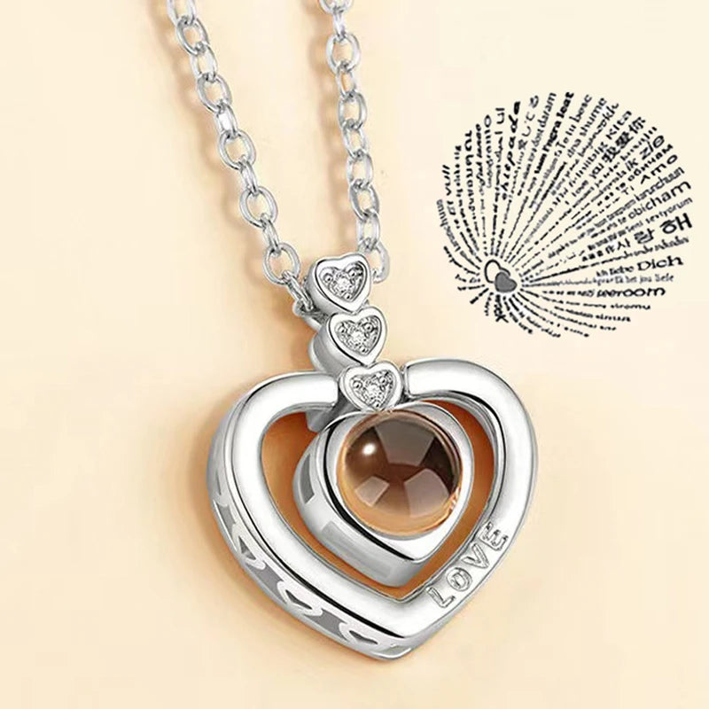 I Love You Projection Necklace