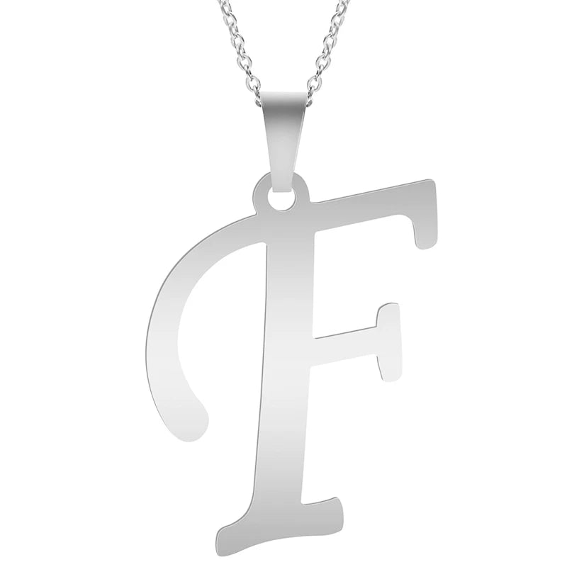 A-Z Stainless Steel Letter Necklace