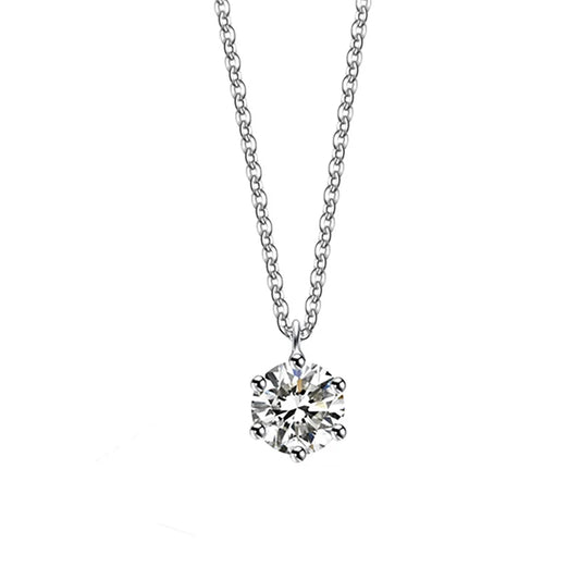 925 Silver Zircon Clavicle Necklace